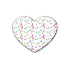 Candy Cherries Heart Coaster (4 Pack)  by snowwhitegirl