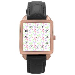 Candy Cherries Rose Gold Leather Watch  by snowwhitegirl