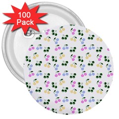 Green Cherries 3  Buttons (100 Pack)  by snowwhitegirl