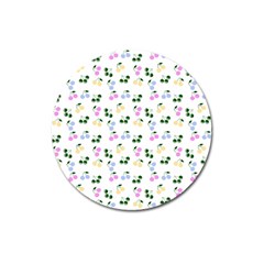 Green Cherries Magnet 3  (round) by snowwhitegirl