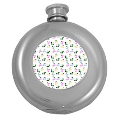 Green Cherries Round Hip Flask (5 Oz) by snowwhitegirl