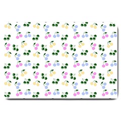 Green Cherries Large Doormat  by snowwhitegirl