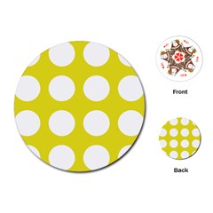 Big Dot Yellow Playing Cards (round)  by snowwhitegirl