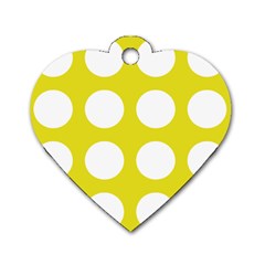 Big Dot Yellow Dog Tag Heart (one Side) by snowwhitegirl