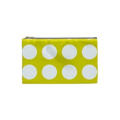 Big Dot Yellow Cosmetic Bag (small)  by snowwhitegirl