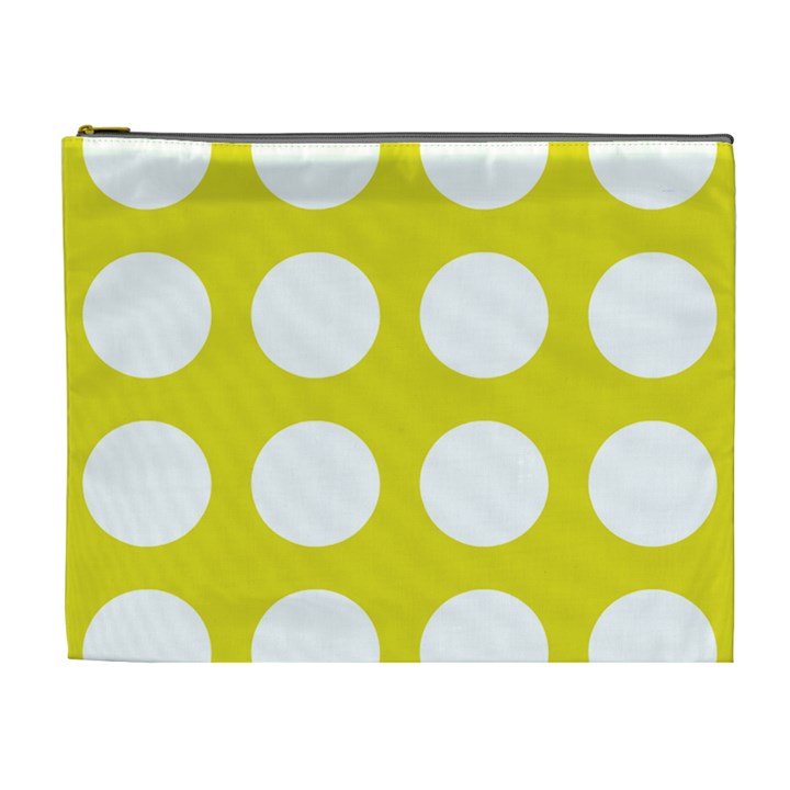 Big Dot Yellow Cosmetic Bag (XL)