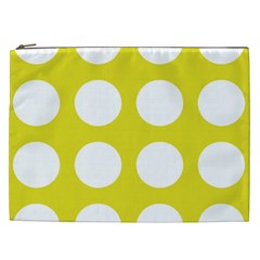 Big Dot Yellow Cosmetic Bag (xxl)  by snowwhitegirl