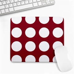 Big Dot Red Large Mousepads by snowwhitegirl