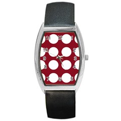 Big Dot Red Barrel Style Metal Watch by snowwhitegirl