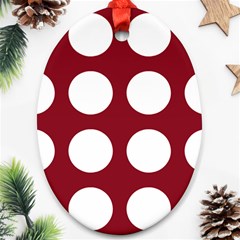 Big Dot Red Oval Ornament (two Sides)