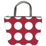 Big Dot Red Bucket Bags Front