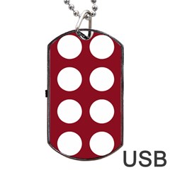 Big Dot Red Dog Tag Usb Flash (one Side) by snowwhitegirl