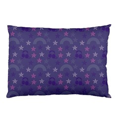 Music Stars Blue Pillow Case (two Sides) by snowwhitegirl