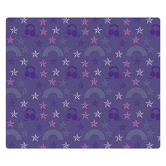 Music Stars Blue Double Sided Flano Blanket (small)  by snowwhitegirl