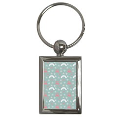 Music Stars Sky Blue Key Chains (rectangle)  by snowwhitegirl