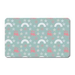 Music Stars Sky Blue Magnet (rectangular) by snowwhitegirl