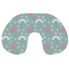 Music Stars Sky Blue Travel Neck Pillows by snowwhitegirl