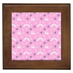 Music Star Pink Framed Tiles by snowwhitegirl