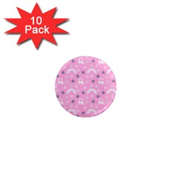 Music Star Pink 1  Mini Magnet (10 Pack)  by snowwhitegirl