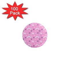 Music Star Pink 1  Mini Magnets (100 Pack)  by snowwhitegirl