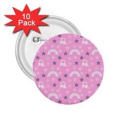 Music Star Pink 2 25  Buttons (10 Pack)  by snowwhitegirl