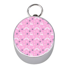 Music Star Pink Mini Silver Compasses by snowwhitegirl