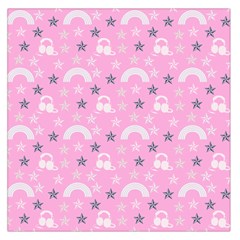 Music Star Pink Large Satin Scarf (square) by snowwhitegirl