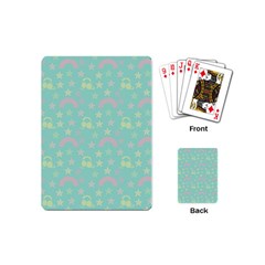 Music Stars Seafoam Playing Cards (mini)  by snowwhitegirl