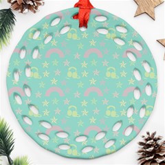 Music Stars Seafoam Ornament (round Filigree) by snowwhitegirl