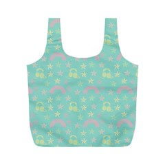 Music Stars Seafoam Full Print Recycle Bags (m)  by snowwhitegirl