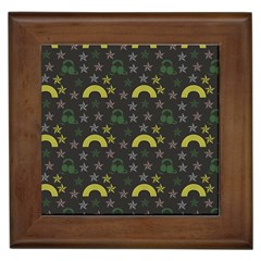 Music Star Dark Grey Framed Tiles by snowwhitegirl