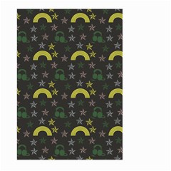 Music Star Dark Grey Large Garden Flag (two Sides) by snowwhitegirl