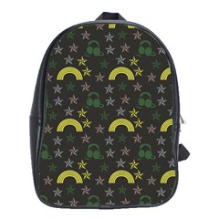 Music Star Dark Grey School Bag (xl) by snowwhitegirl