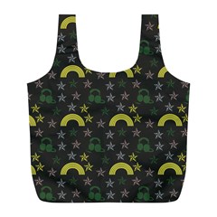 Music Star Dark Grey Full Print Recycle Bags (l)  by snowwhitegirl