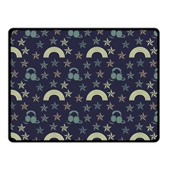 Music Stars Dark Teal Fleece Blanket (small) by snowwhitegirl