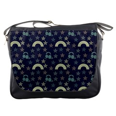 Music Stars Dark Teal Messenger Bags by snowwhitegirl