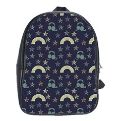 Music Stars Dark Teal School Bag (xl) by snowwhitegirl