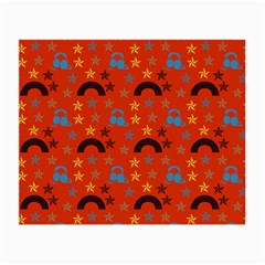 Music Stars Red Small Glasses Cloth (2-side) by snowwhitegirl