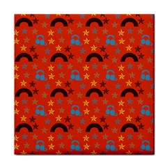 Music Stars Red Face Towel by snowwhitegirl