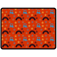 Music Stars Red Double Sided Fleece Blanket (large)  by snowwhitegirl