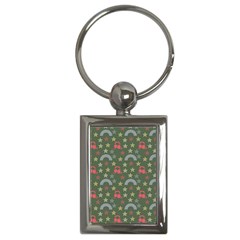 Music Stars Grass Green Key Chains (rectangle)  by snowwhitegirl