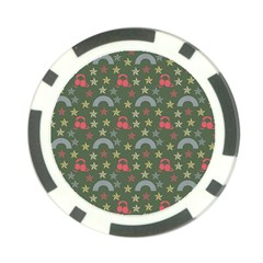 Music Stars Grass Green Poker Chip Card Guard by snowwhitegirl