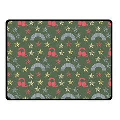 Music Stars Grass Green Fleece Blanket (small) by snowwhitegirl