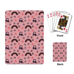 Music Stars Peach Playing Card by snowwhitegirl