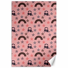 Music Stars Peach Canvas 12  X 18   by snowwhitegirl