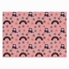 Music Stars Peach Large Glasses Cloth by snowwhitegirl