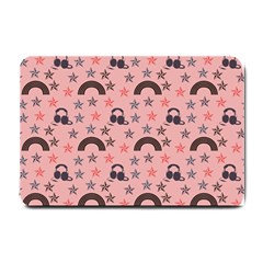 Music Stars Peach Small Doormat  by snowwhitegirl