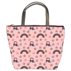 Music Stars Peach Bucket Bags by snowwhitegirl