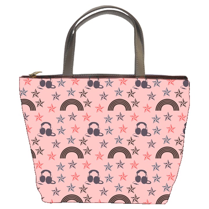 Music Stars Peach Bucket Bags