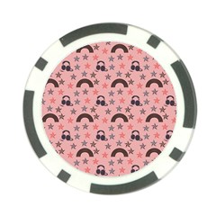 Music Stars Peach Poker Chip Card Guard (10 Pack) by snowwhitegirl